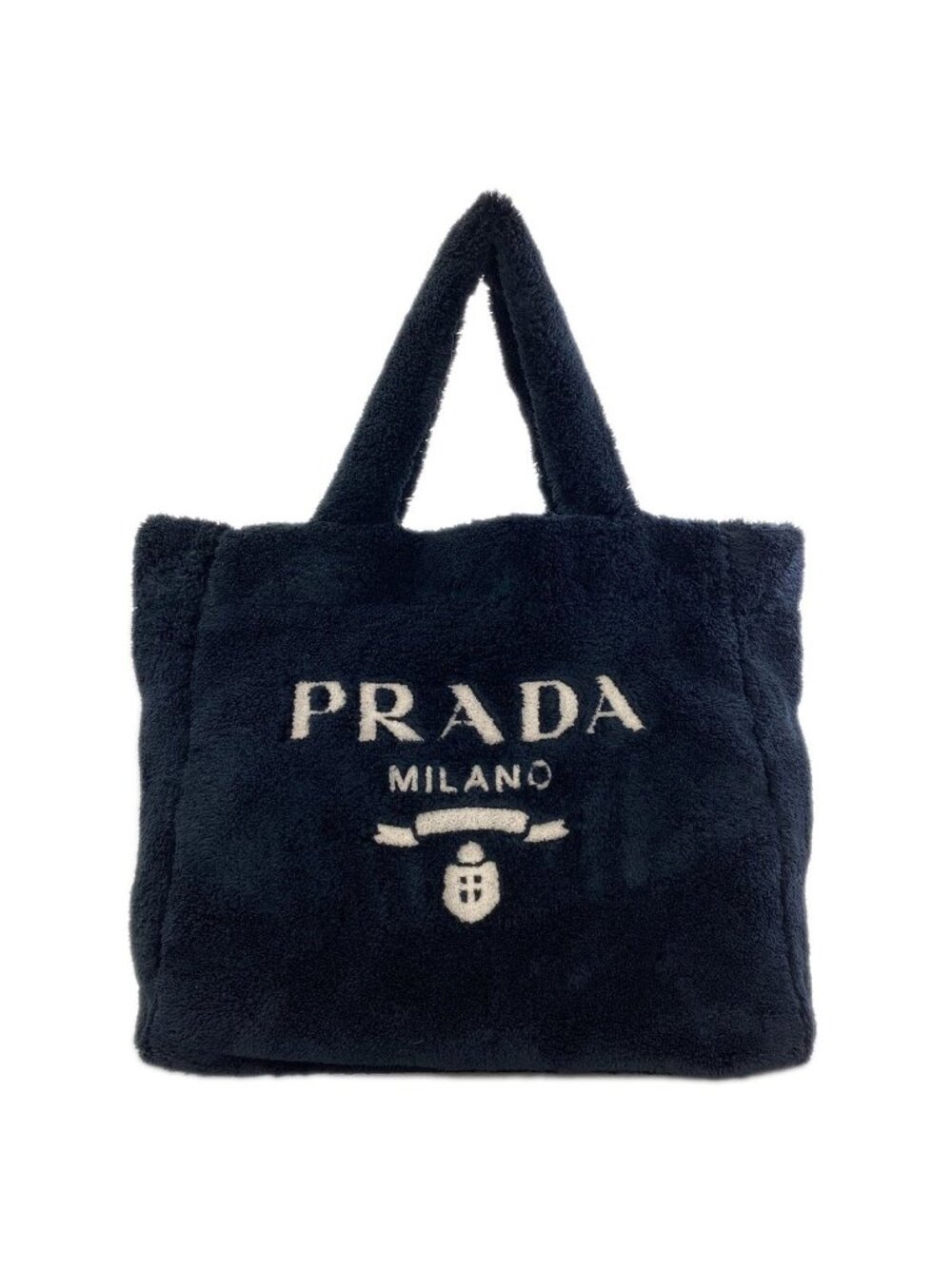 Prada Spunya Terry Cloth Tote Bag Pile